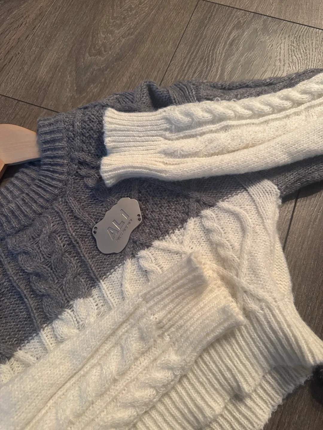 ALI Fashion Wardrobe Grey & White Knit Set image indicator(5)