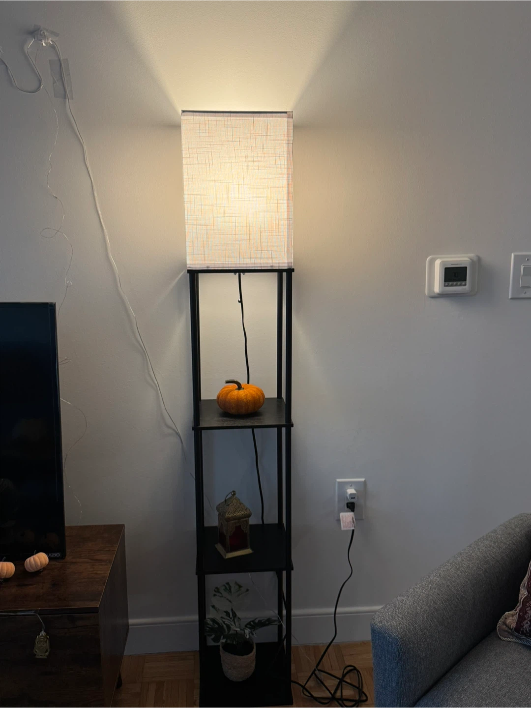 Floor Lamp with Shelves + Bulb