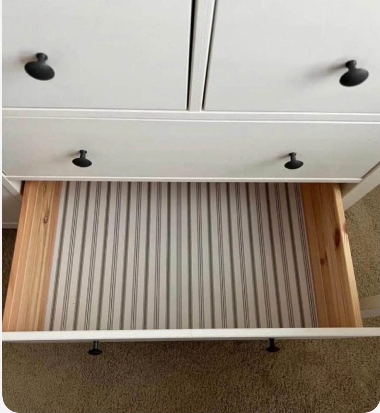 IKEA Two White Night-Tables & White Dresser image indicator(2)