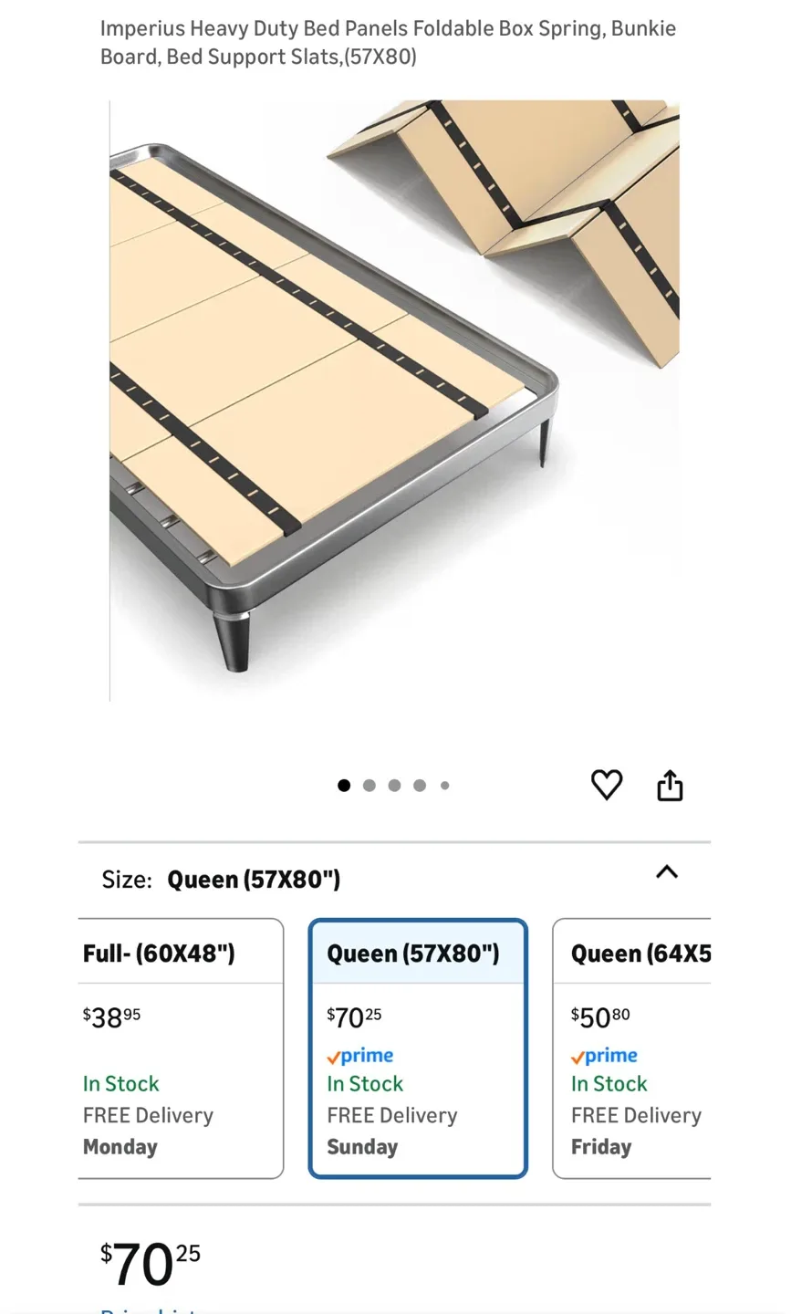 Mattress support / bunkie board image indicator(2)
