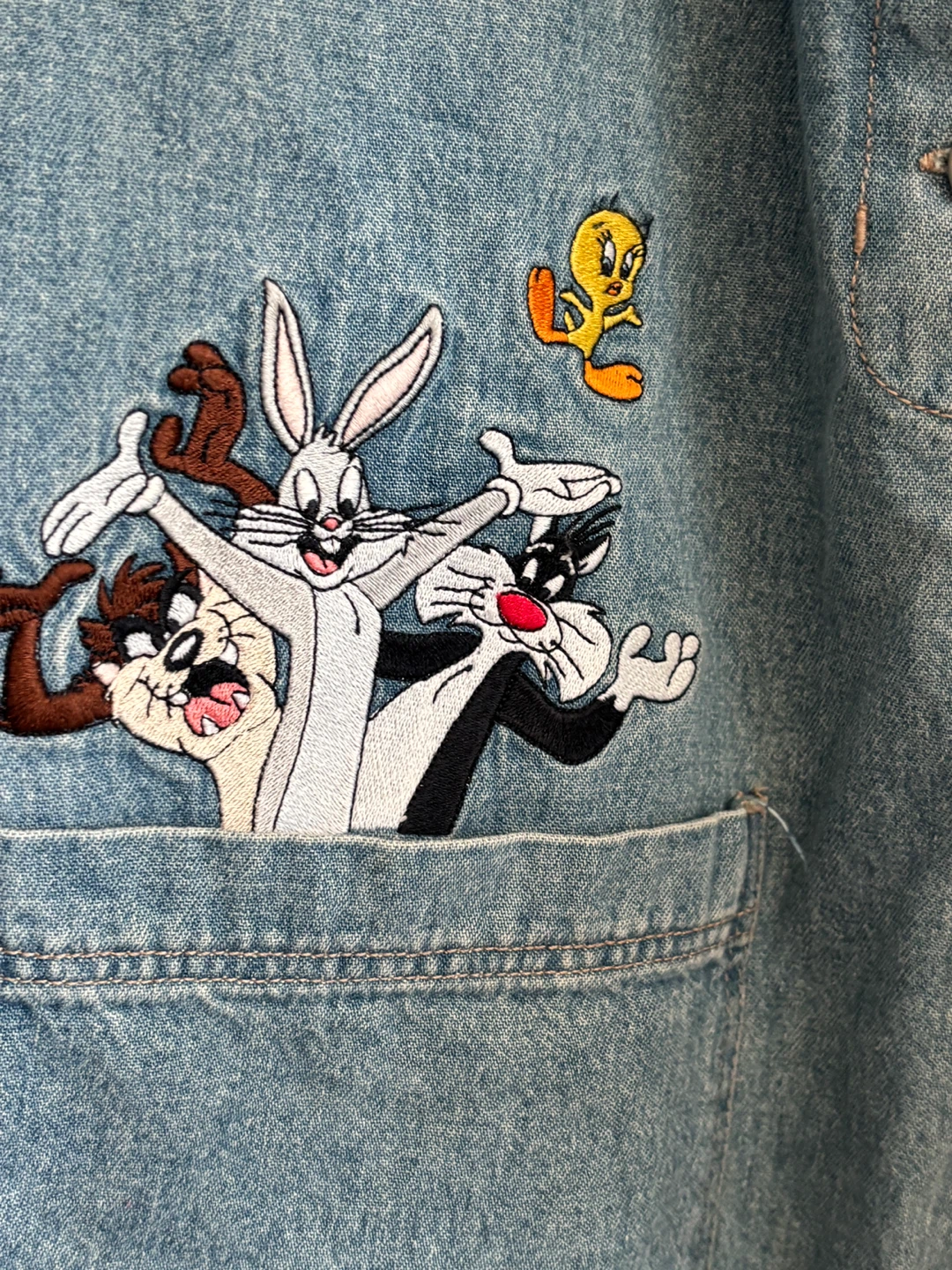 Vintage Looney Tunes Jumper Dress - size Large - photo 4