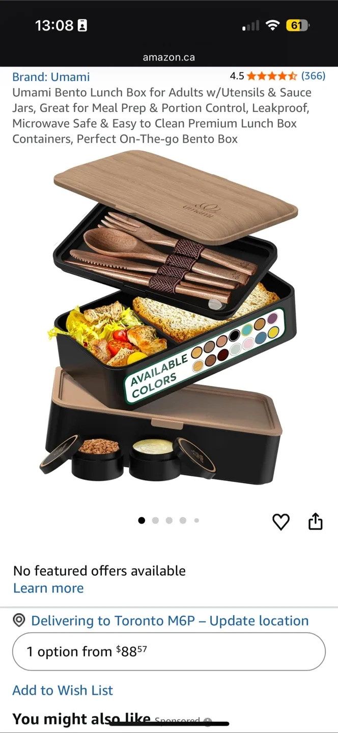 *New* $100 Umami Premium Walnut Bento Lunch Box image indicator(6)
