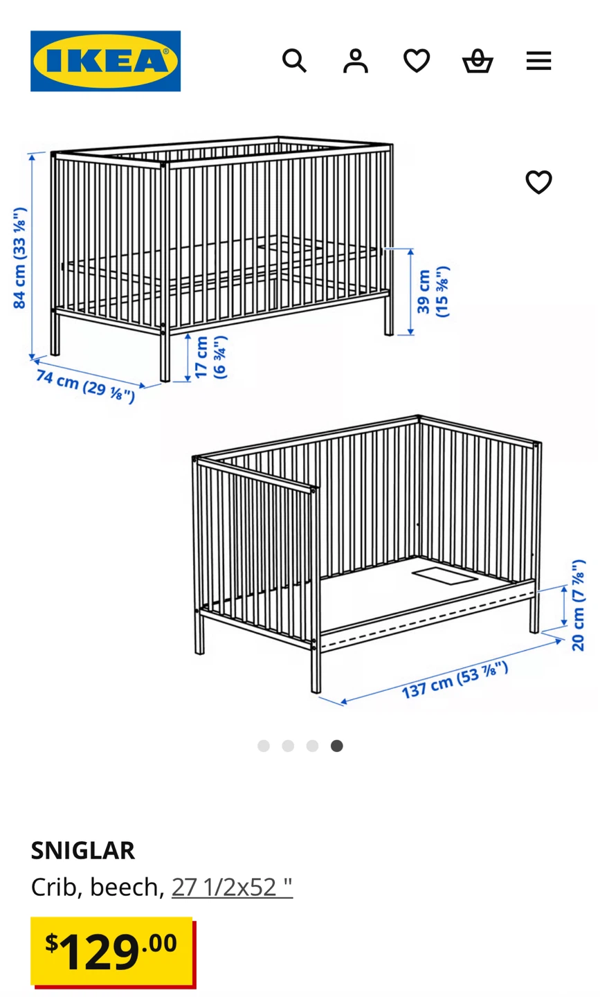 IKEA SNIGLAR Crib - photo 2