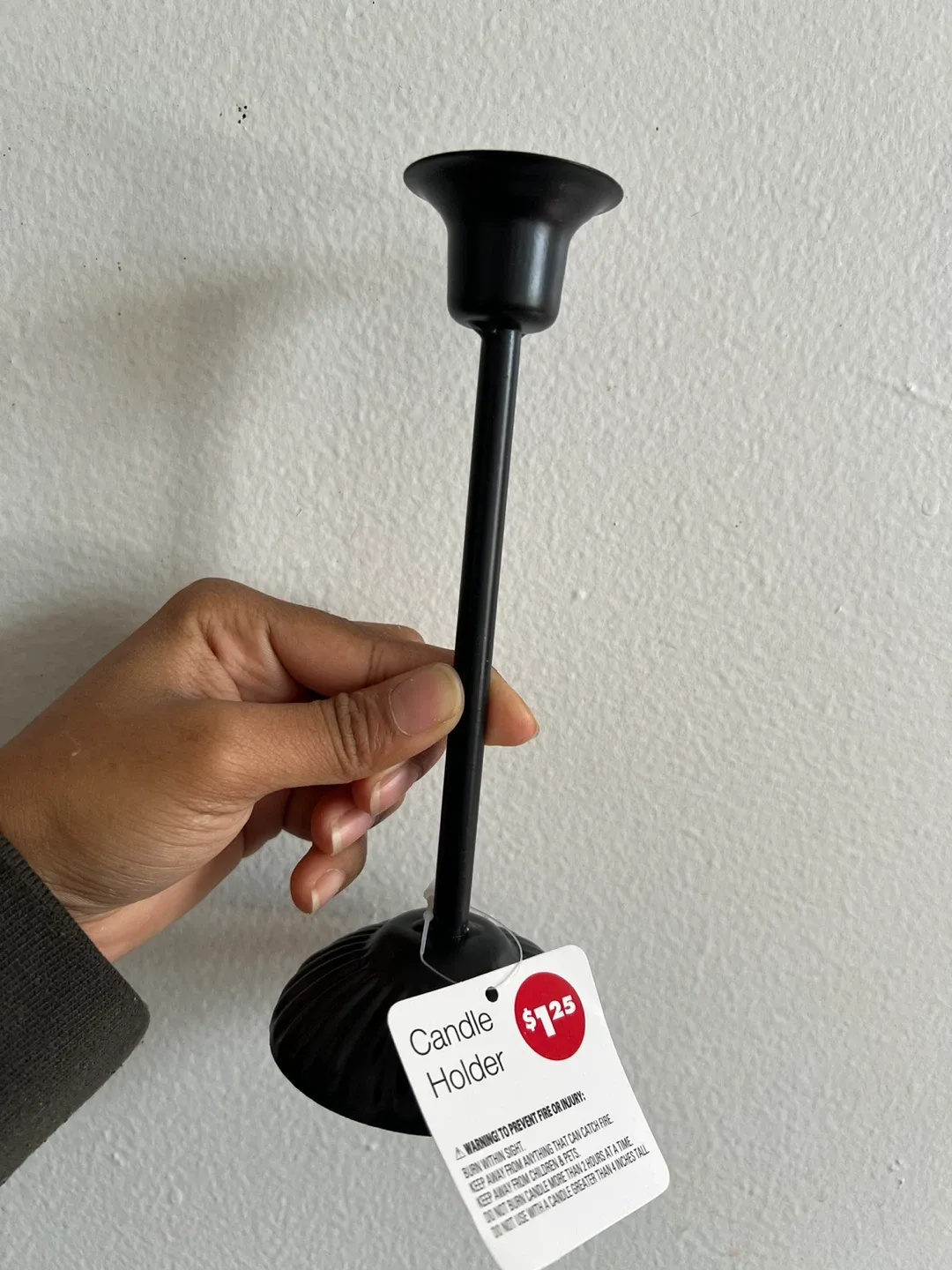 🥕Black Candle Holder - Like New! thumbnail