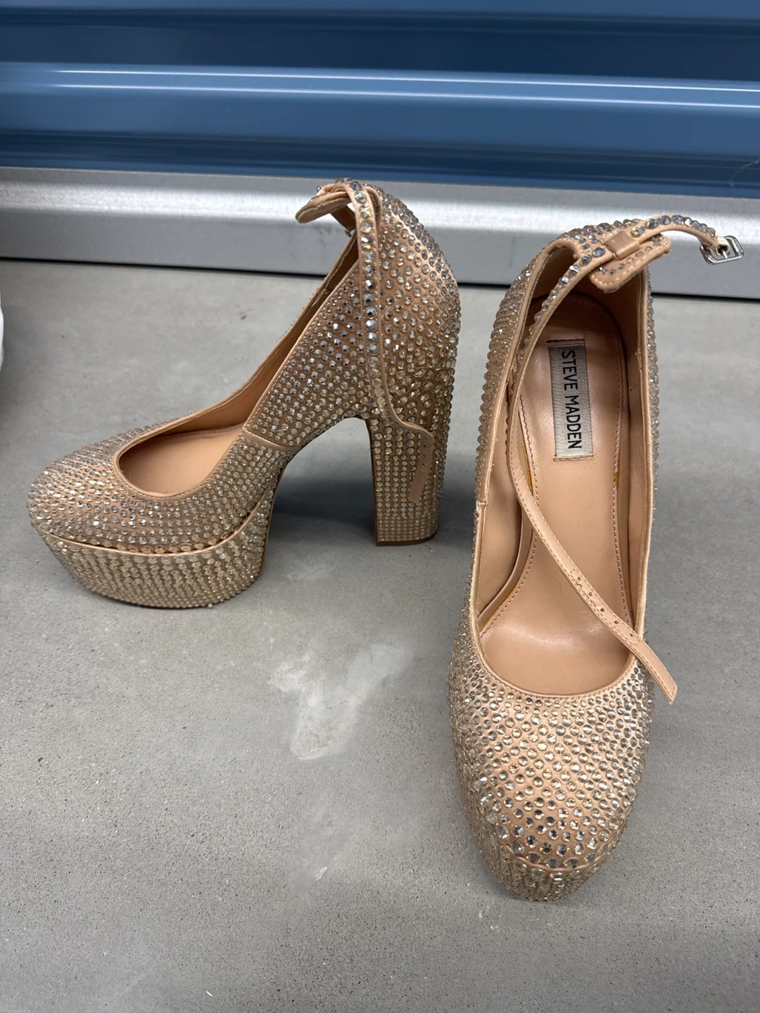 Steve Madden Rhinestone Platform Heels 🥕
