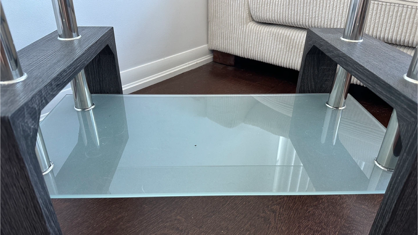 HOMCOM Glass Coffee Table - photo 3