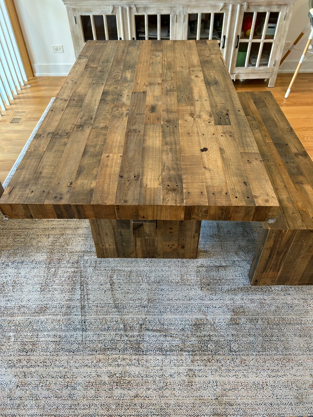 West Elm Emmerson Solid Wood Dining Table with Bench