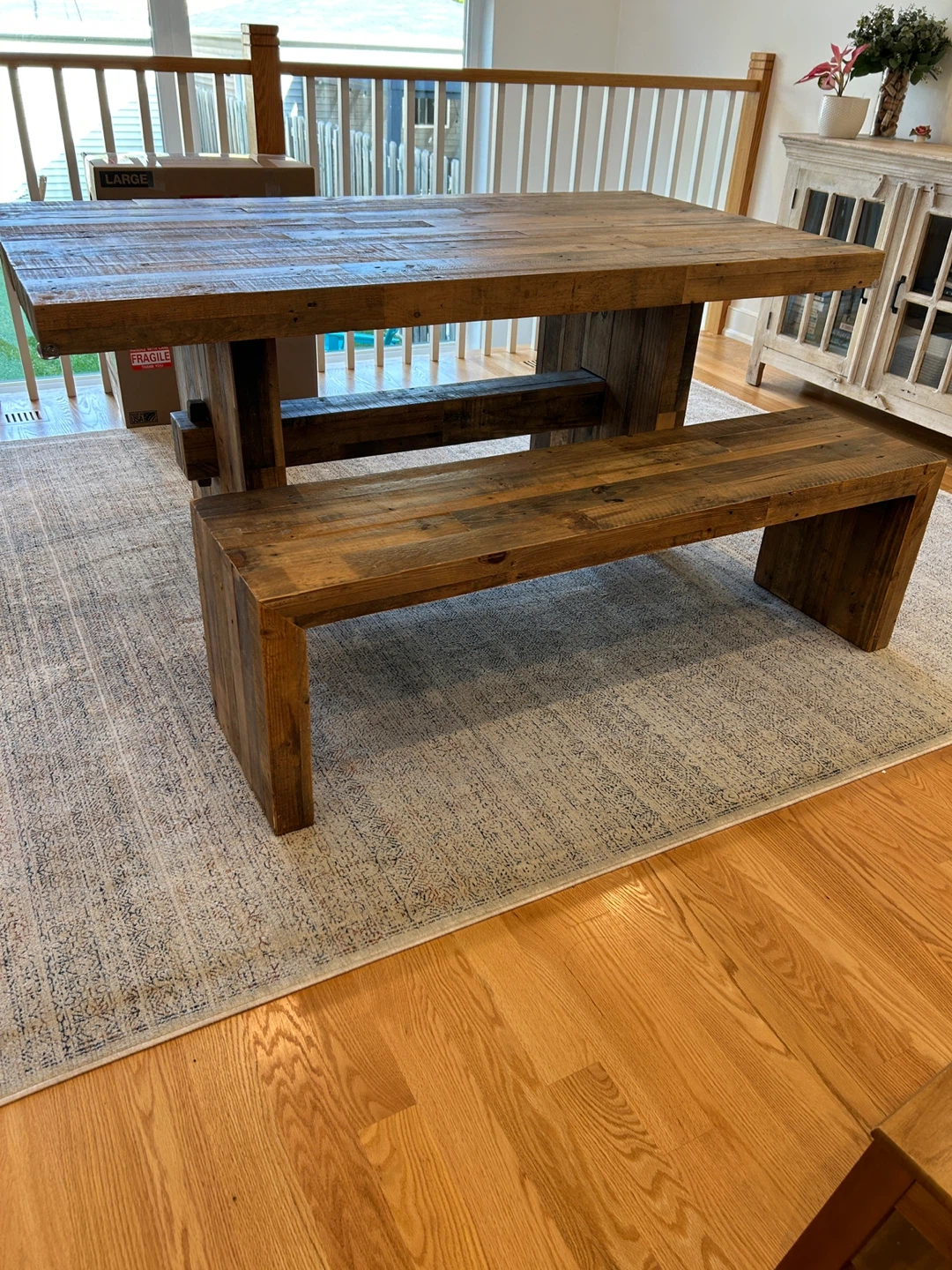 West Elm Emmerson Solid Wood Dining Table with Bench - photo 4