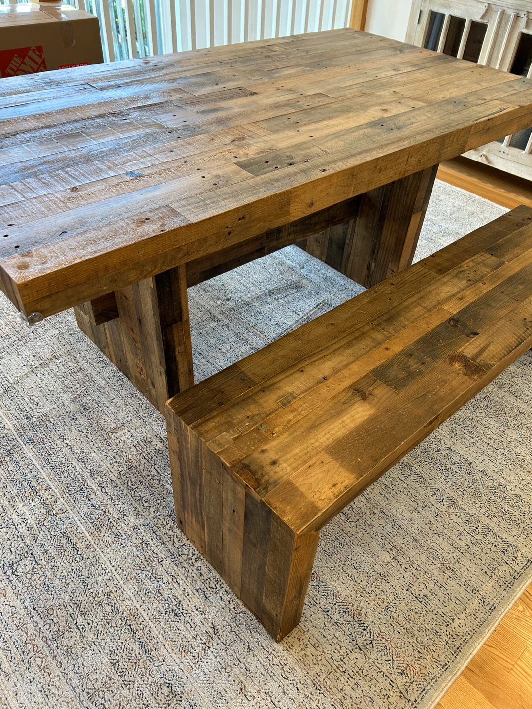 West Elm Emmerson Solid Wood Dining Table with Bench - photo 3