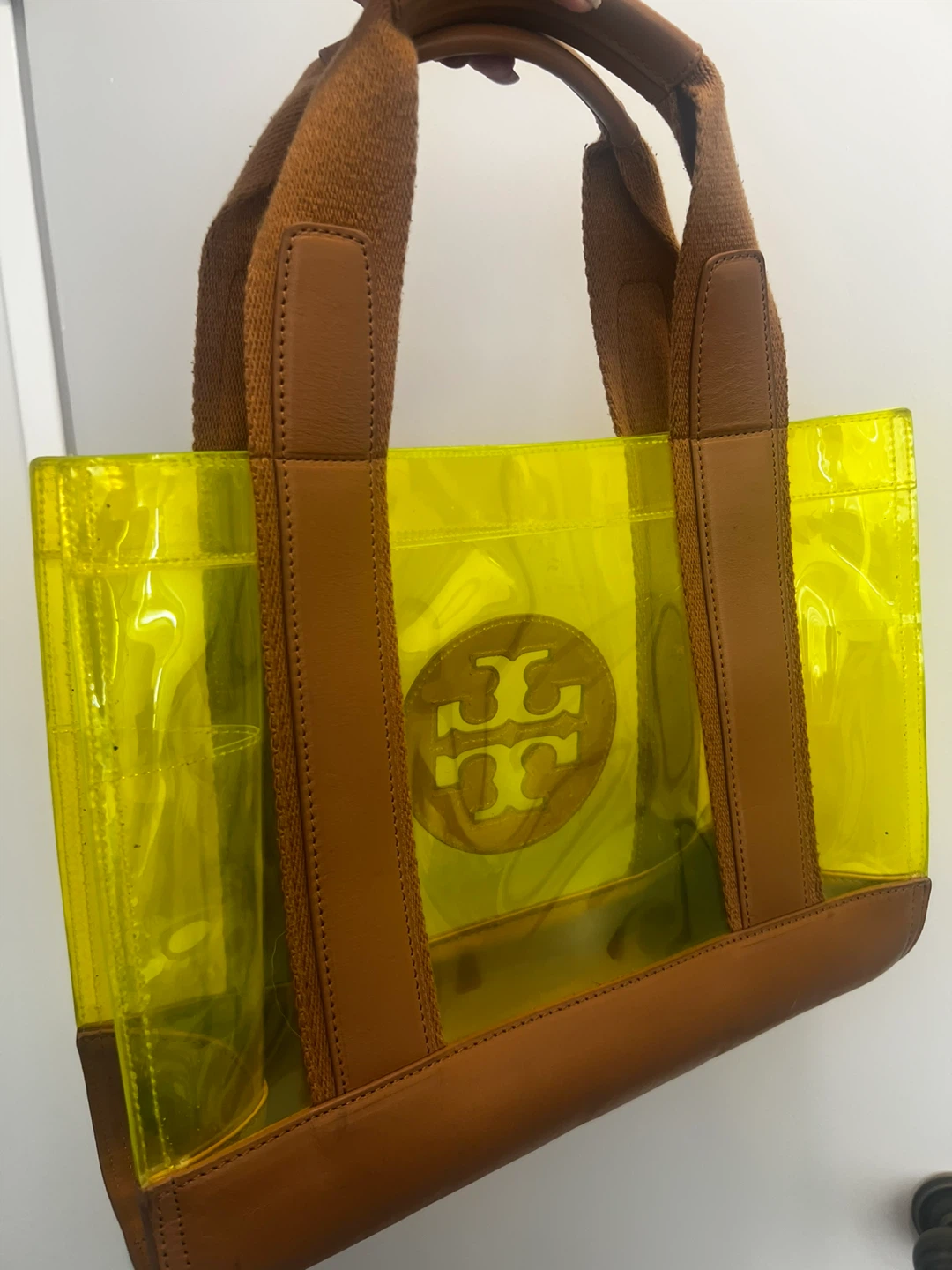 Tory Burch Clear Neon Yellow Tote Bag - photo 3