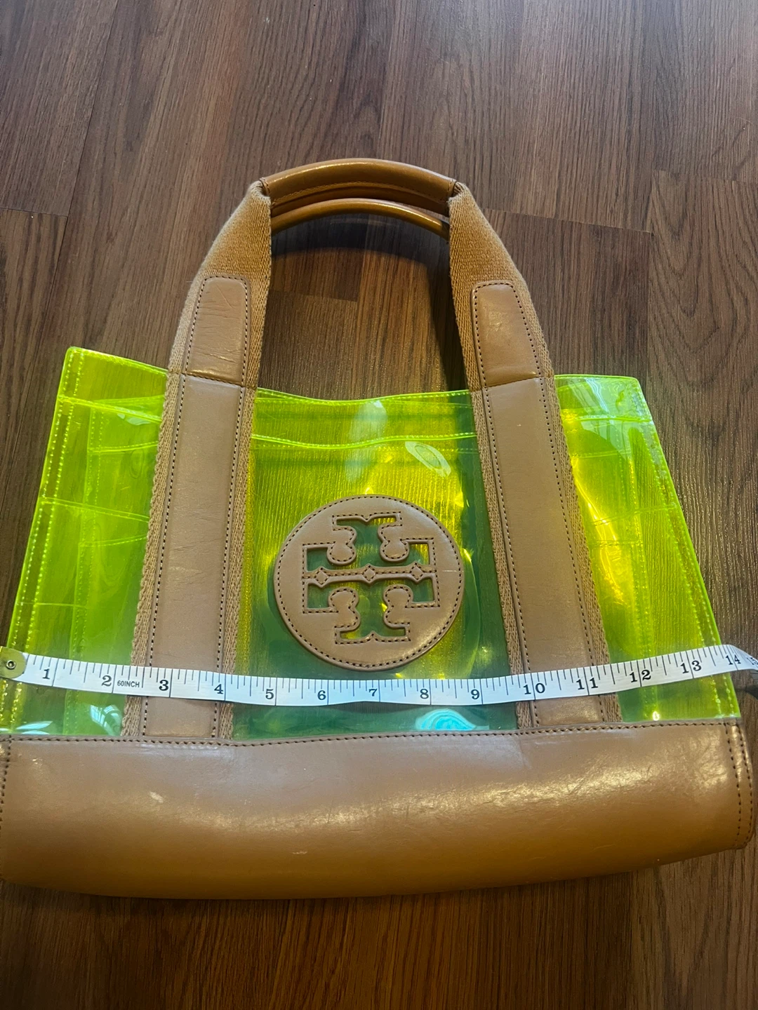 Tory Burch Clear Neon Yellow Tote Bag - photo 4