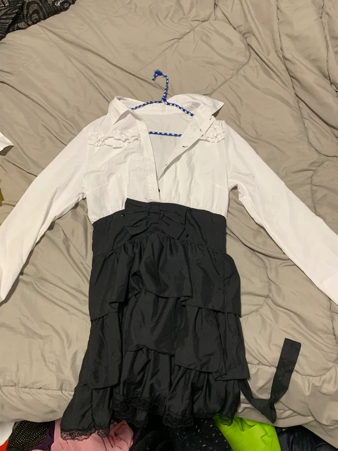 Black & White Ruffled Dress