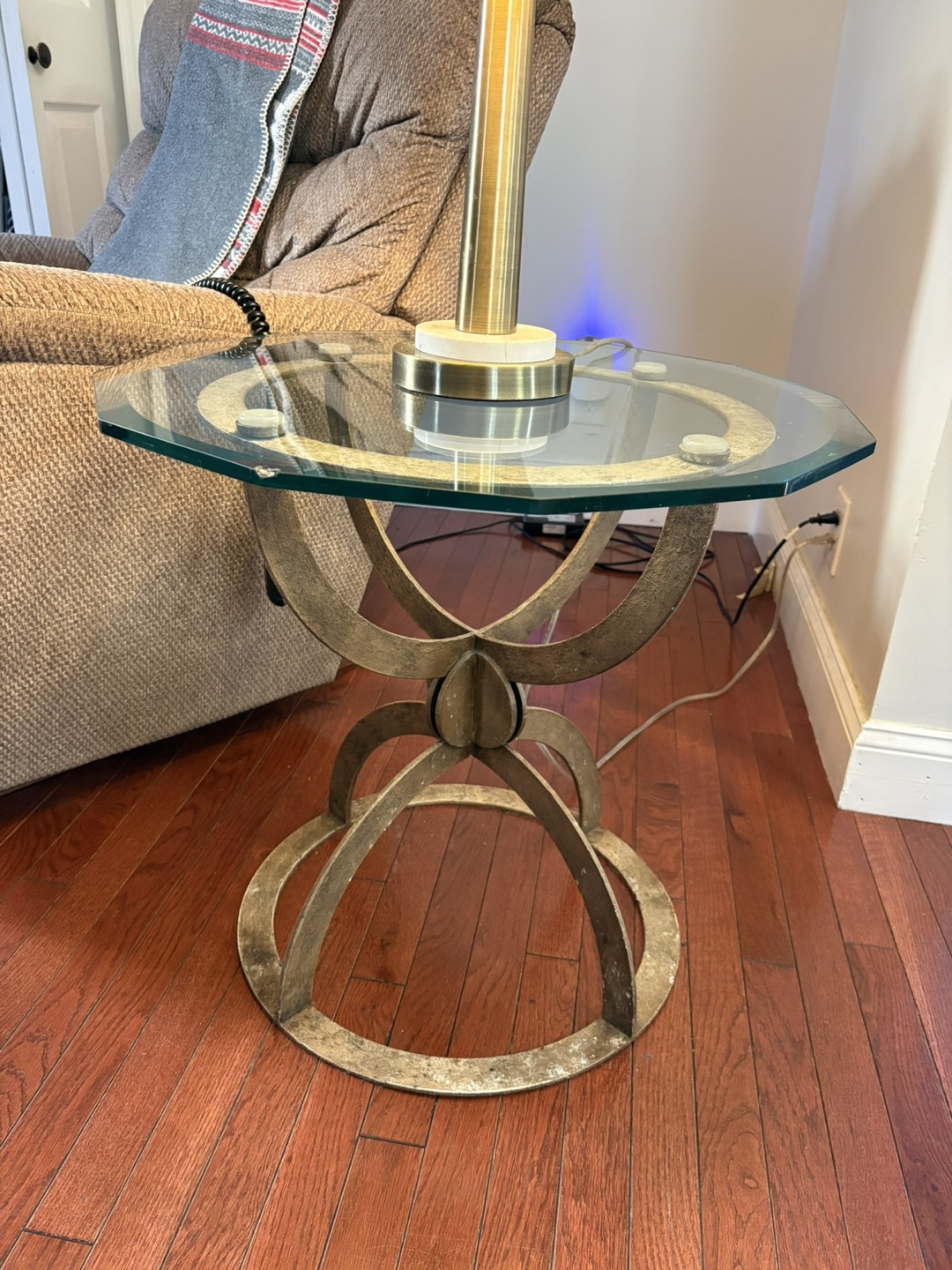 Glass Top Side Table