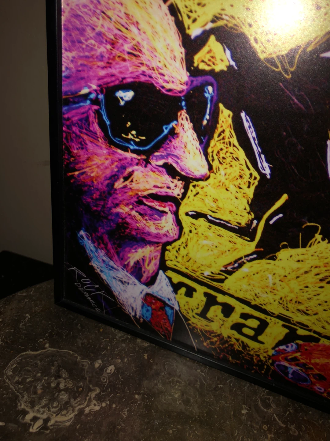 Framed Demarco's Enzo Ferrari Emblem Art Print, 16x13in - photo 3