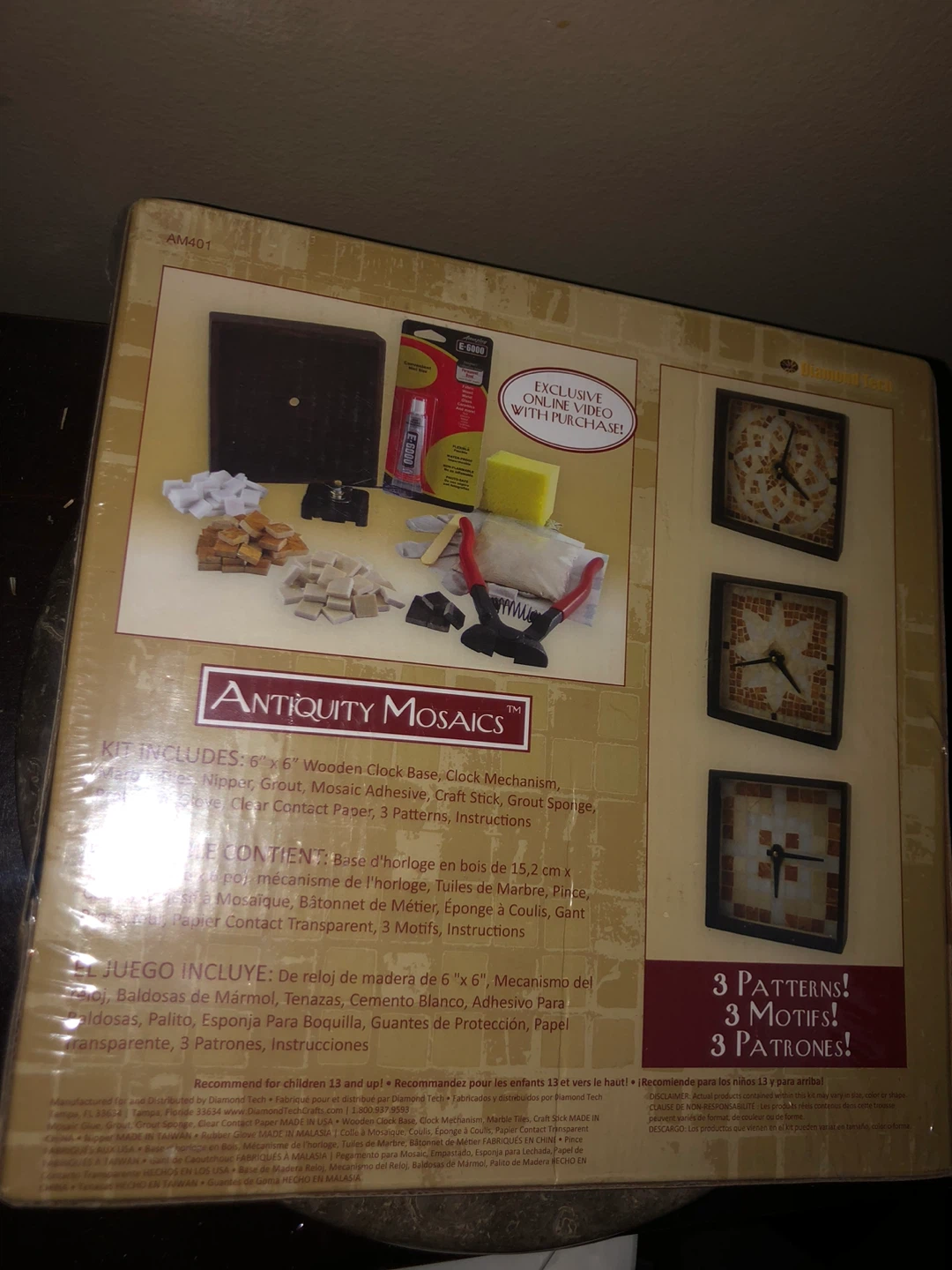 Antiquity Mosaics Wall Clock Kit - New in Box - photo 2
