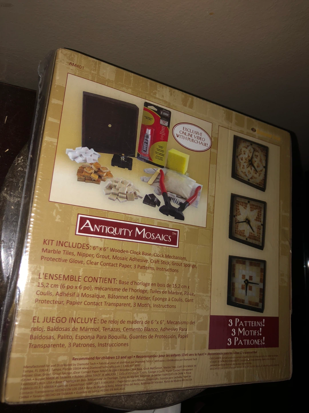 Antiquity Mosaics Wall Clock Kit - New in Box - photo 3