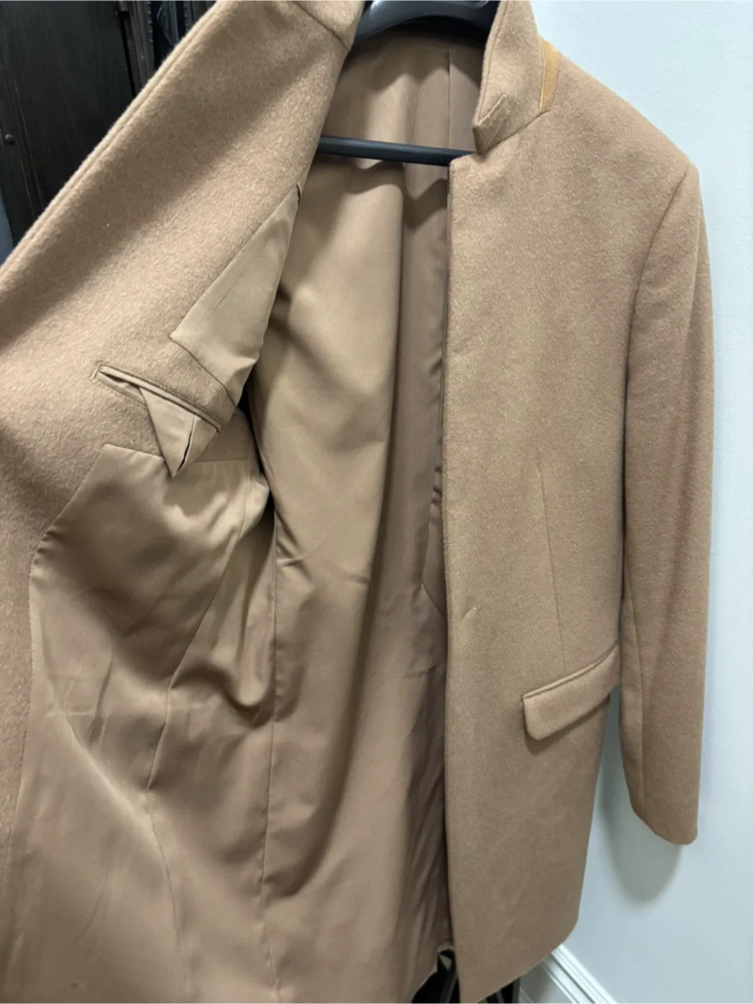 MENS DESIGNER ALL SAINTS WOOL COAT SIZE 36 image indicator(5)