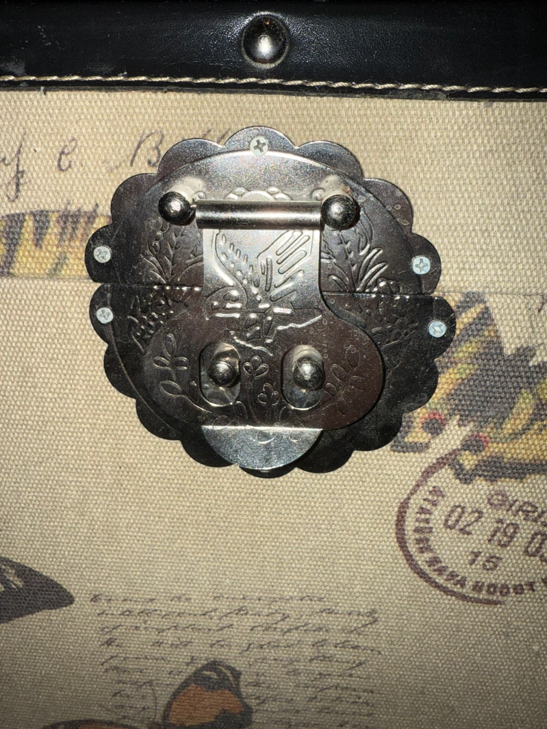 Vintage Butterfly Storage Trunk - photo 2