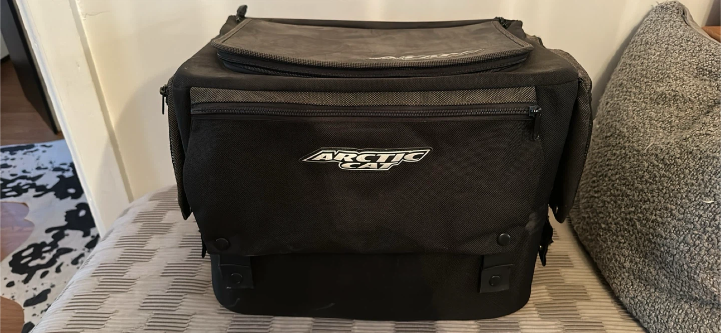 Arctic Cat Black Snowmobile Rack Bag