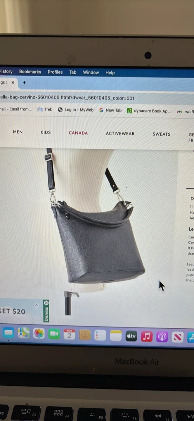 Roots Black Leather Shoulder Bag & Coin Purse image indicator(9)