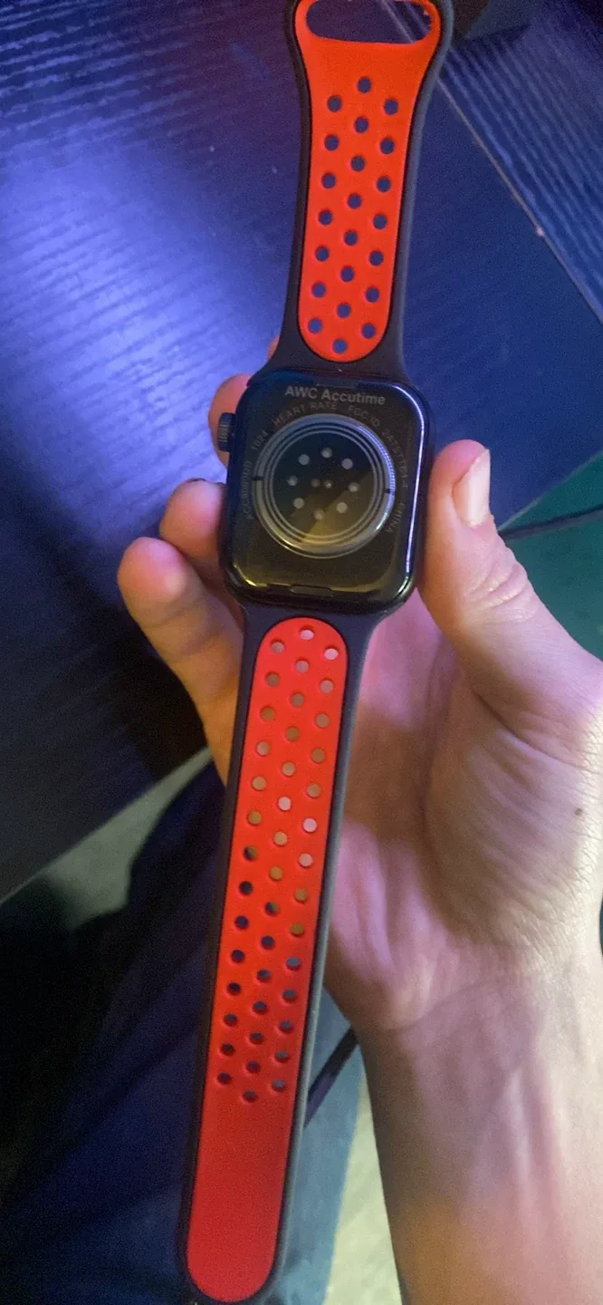 Apple Watch with Red/Black Band