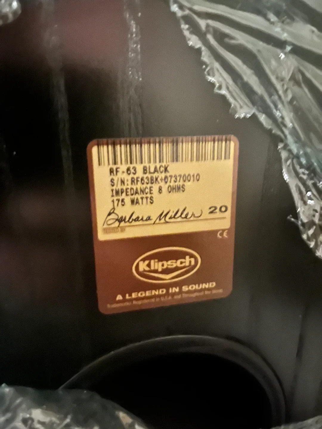 Klipsch RF-63 Black Tower Speakers image indicator(3)