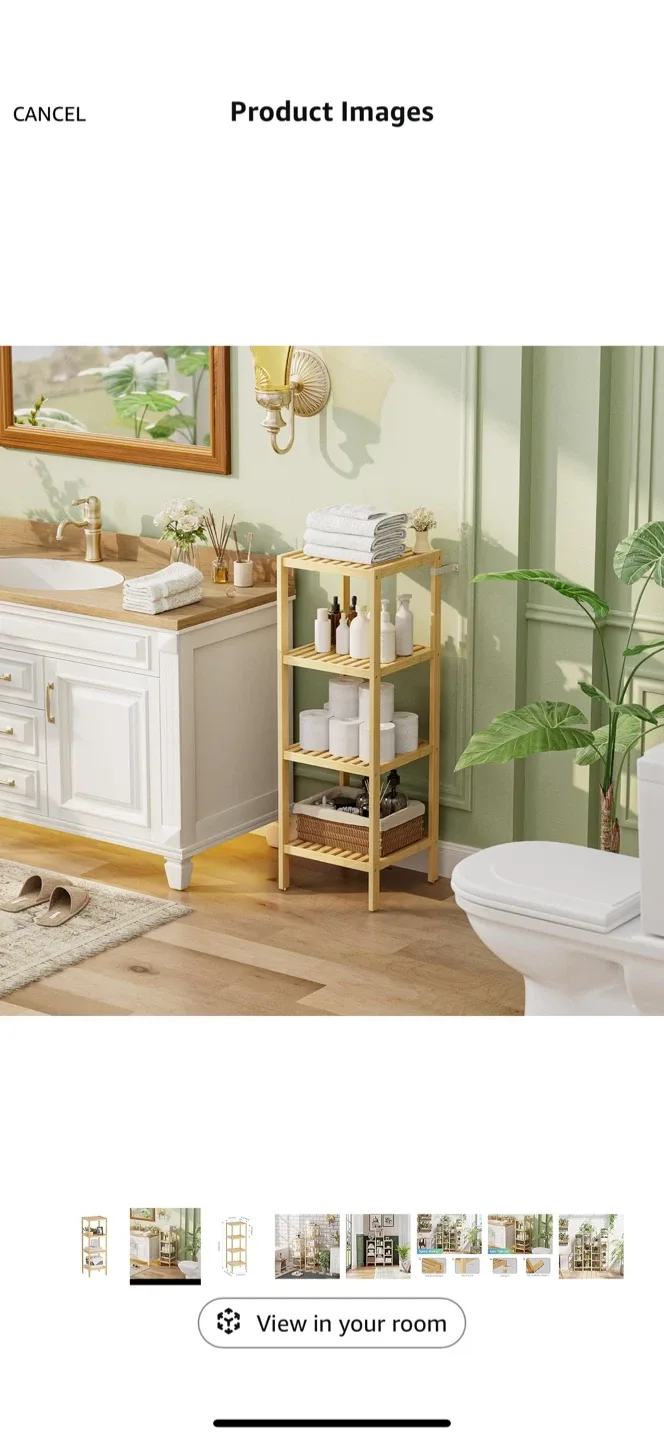 New LUCKUP Cordle White Bathroom Shelf image indicator(2)