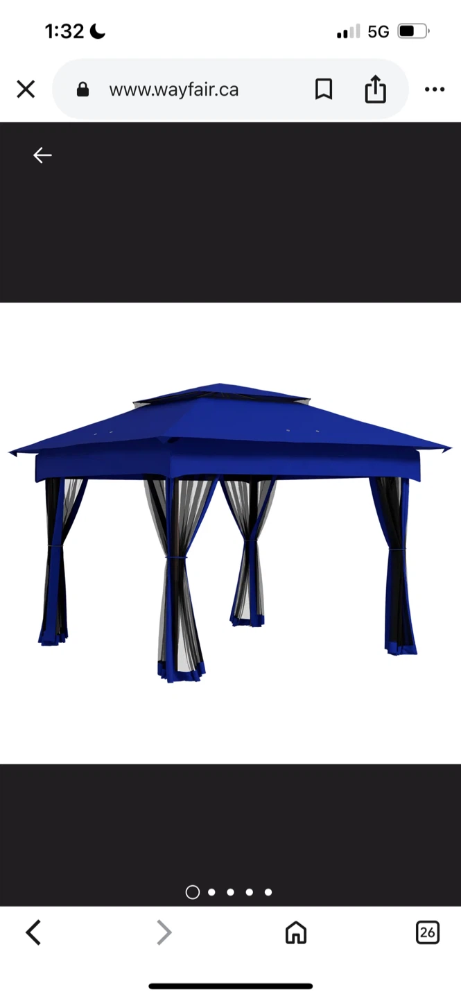 Brand NewBlue Outdoor Gazebo 128"