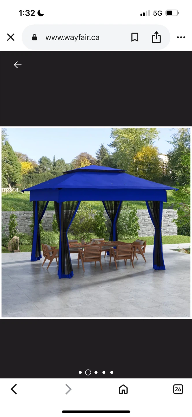 Brand NewBlue Outdoor Gazebo 128" - photo 2