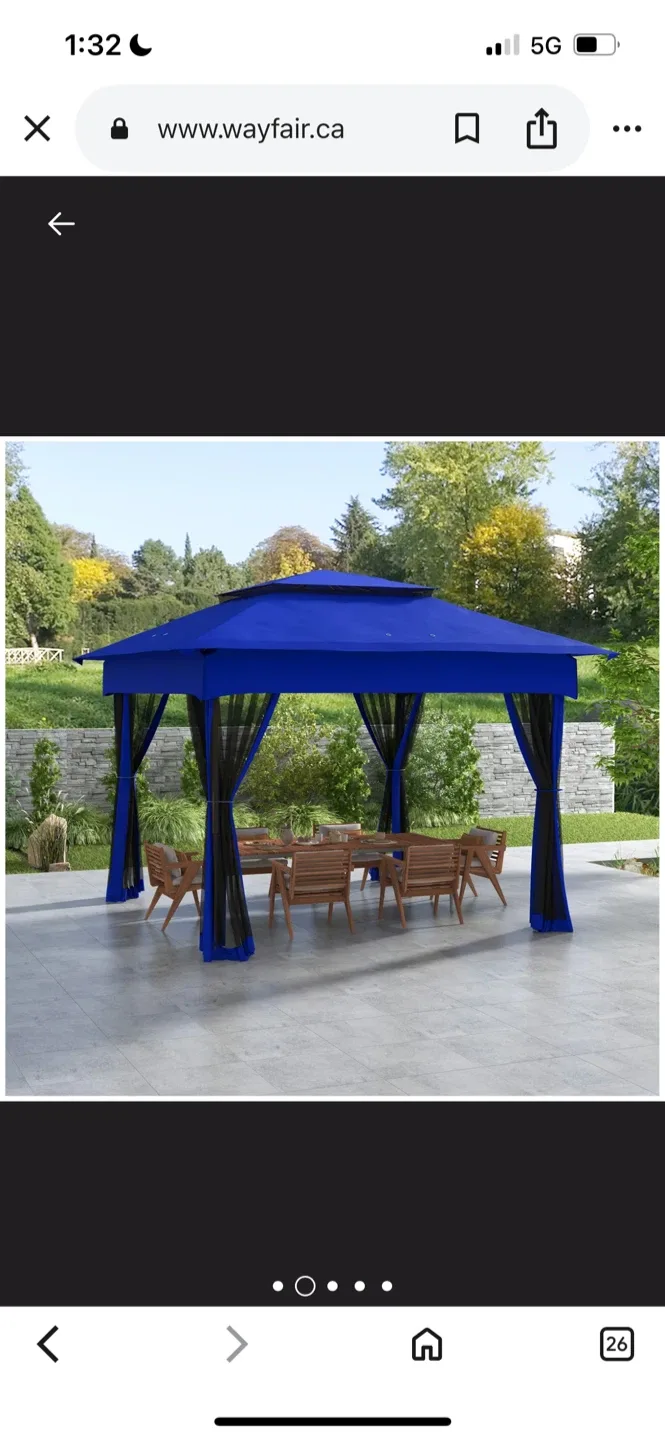 Brand NewBlue Outdoor Gazebo 128" image indicator(2)