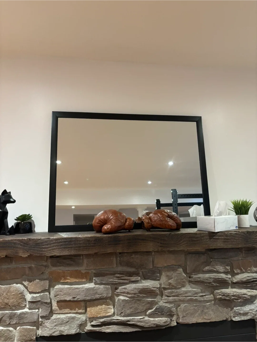 Black Framed Mirror 40” X 30” thumbnail