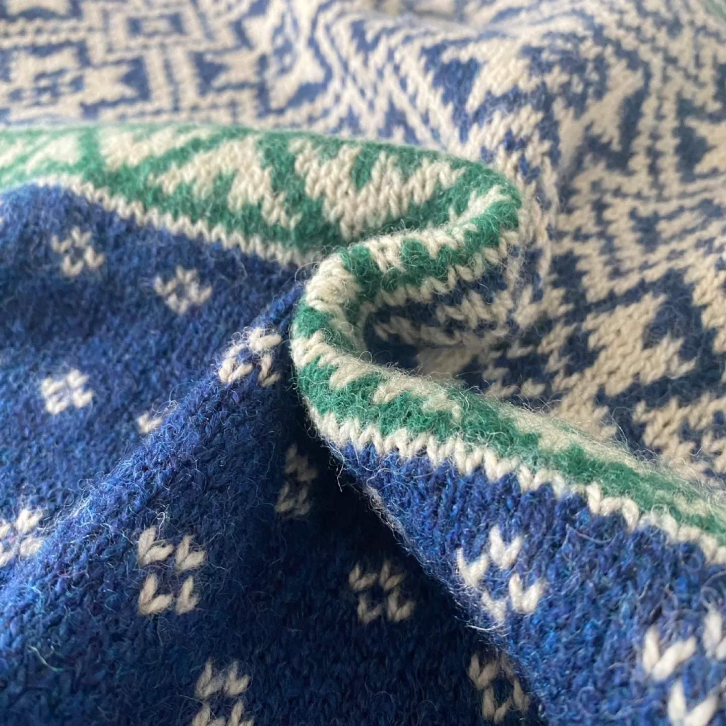 90's L.L. Bean 1/4 Button Front Nordic Sweater image indicator(8)