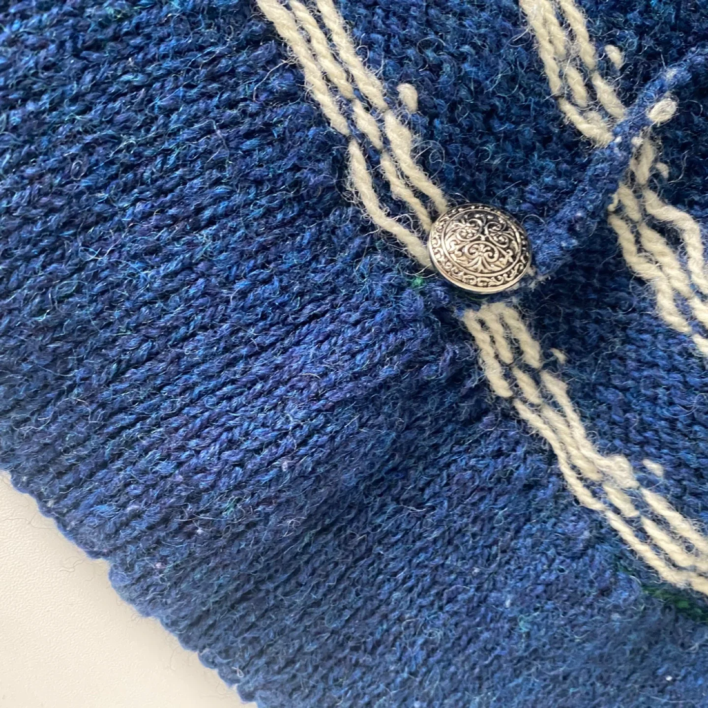 90's L.L. Bean 1/4 Button Front Nordic Sweater image indicator(9)