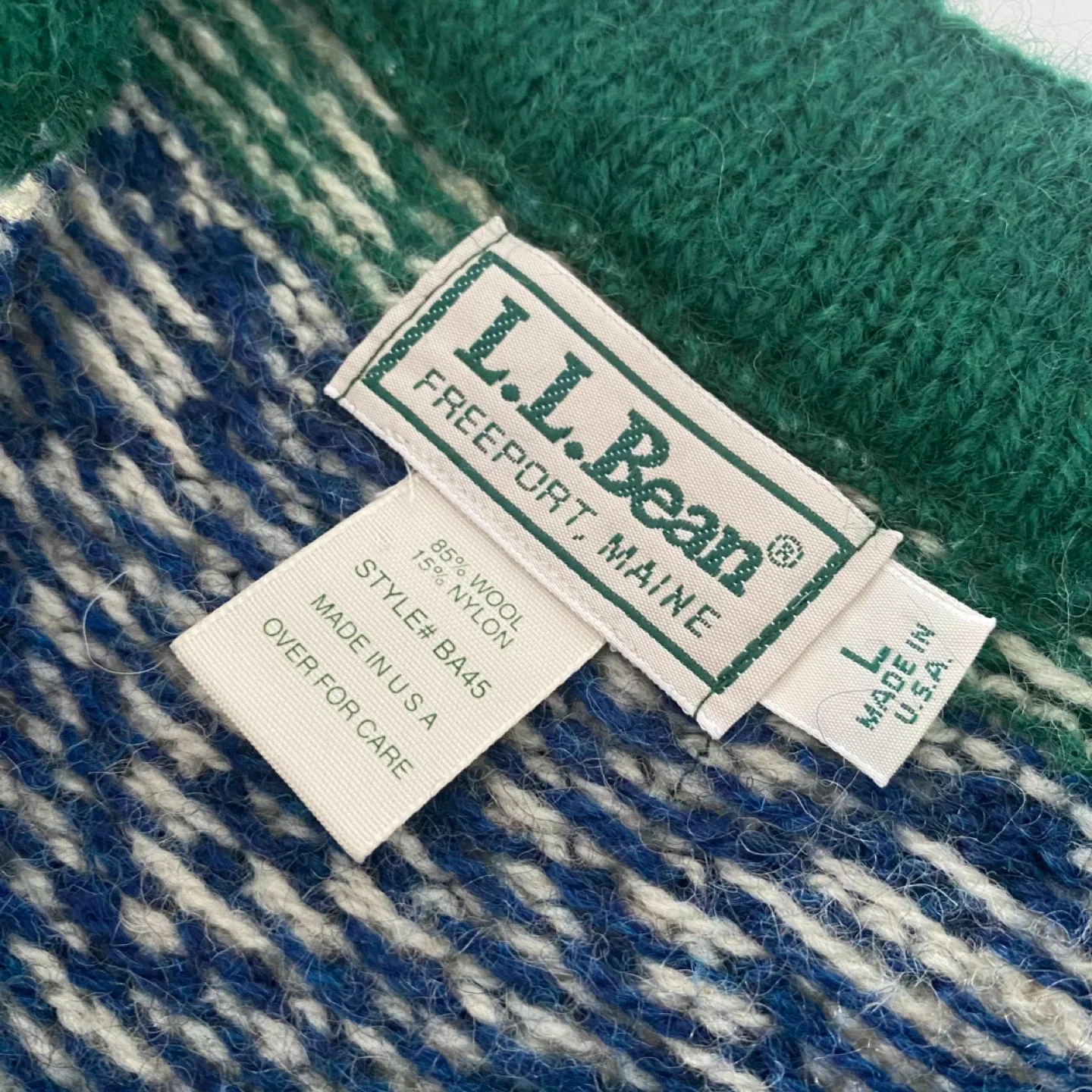 90's L.L. Bean 1/4 Button Front Nordic Sweater image indicator(10)