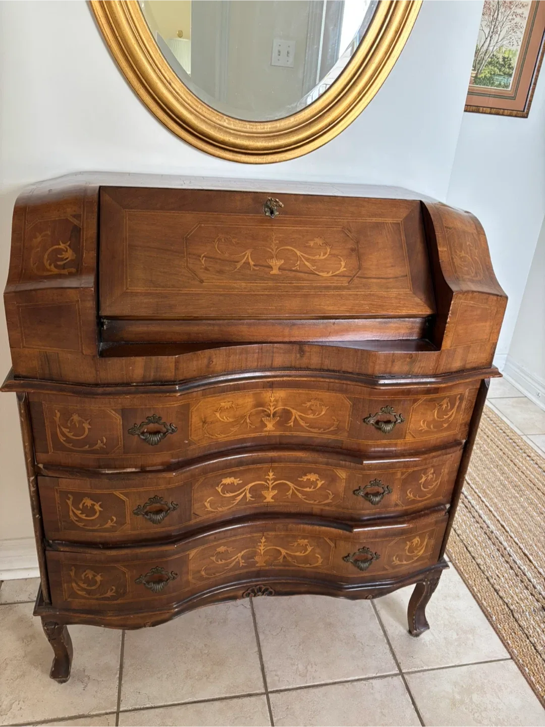 Antique Wooden Secretary Desk image indicator(3)