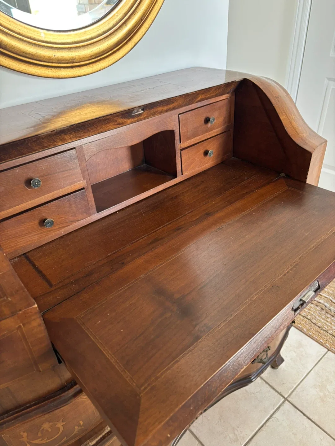 Antique Wooden Secretary Desk image indicator(7)