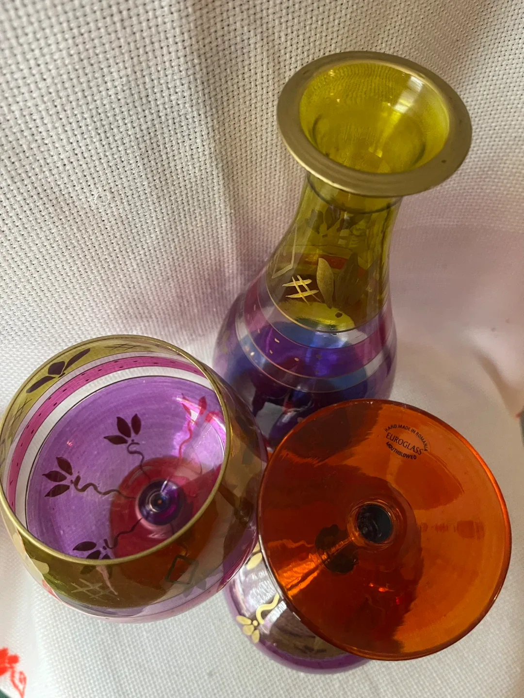 Euroglass Mouthblown  Wine Glasses & Vase Set image indicator(3)