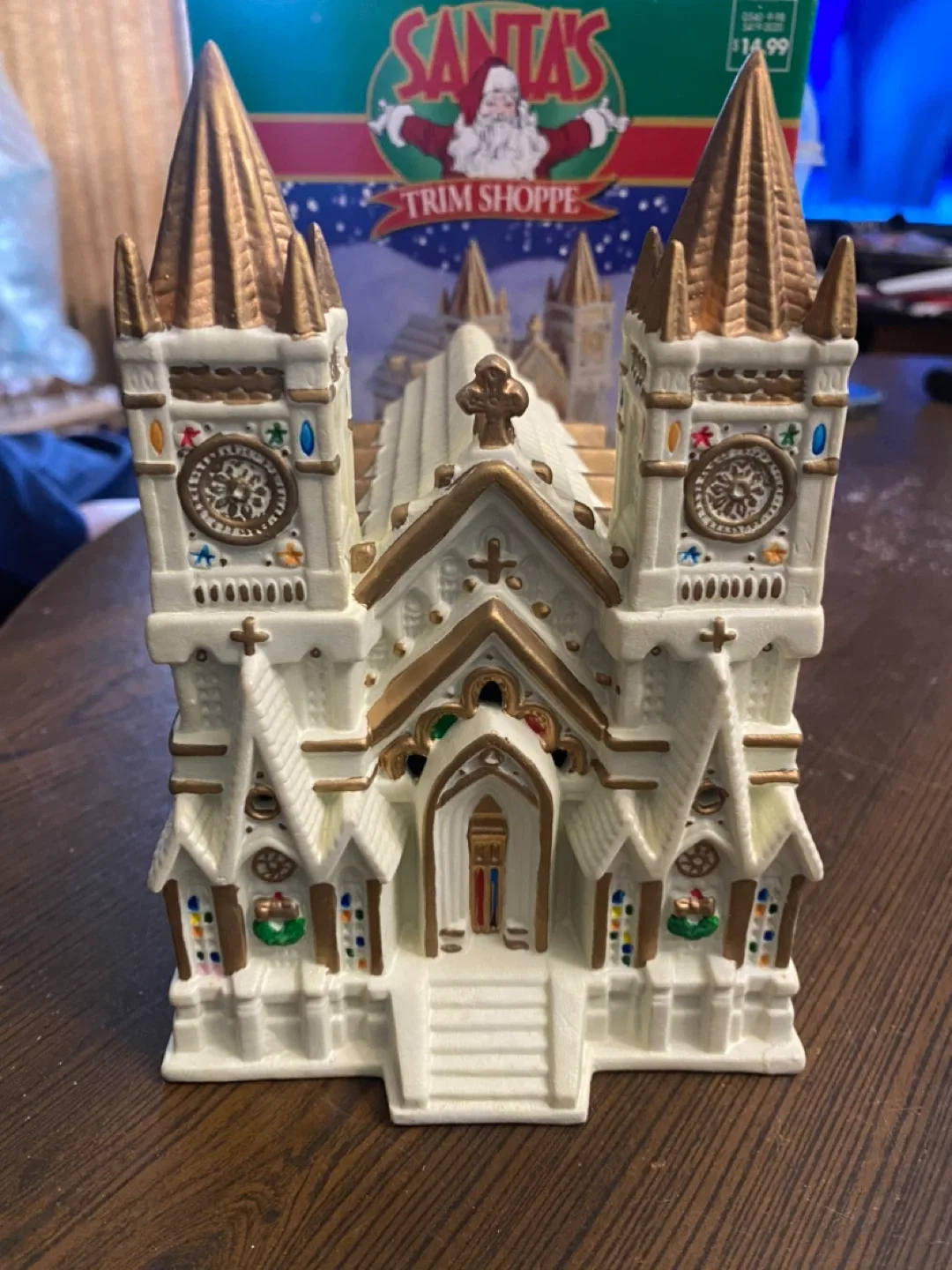 Santa's Trim Shoppe Lighted Church Figurine thumbnail