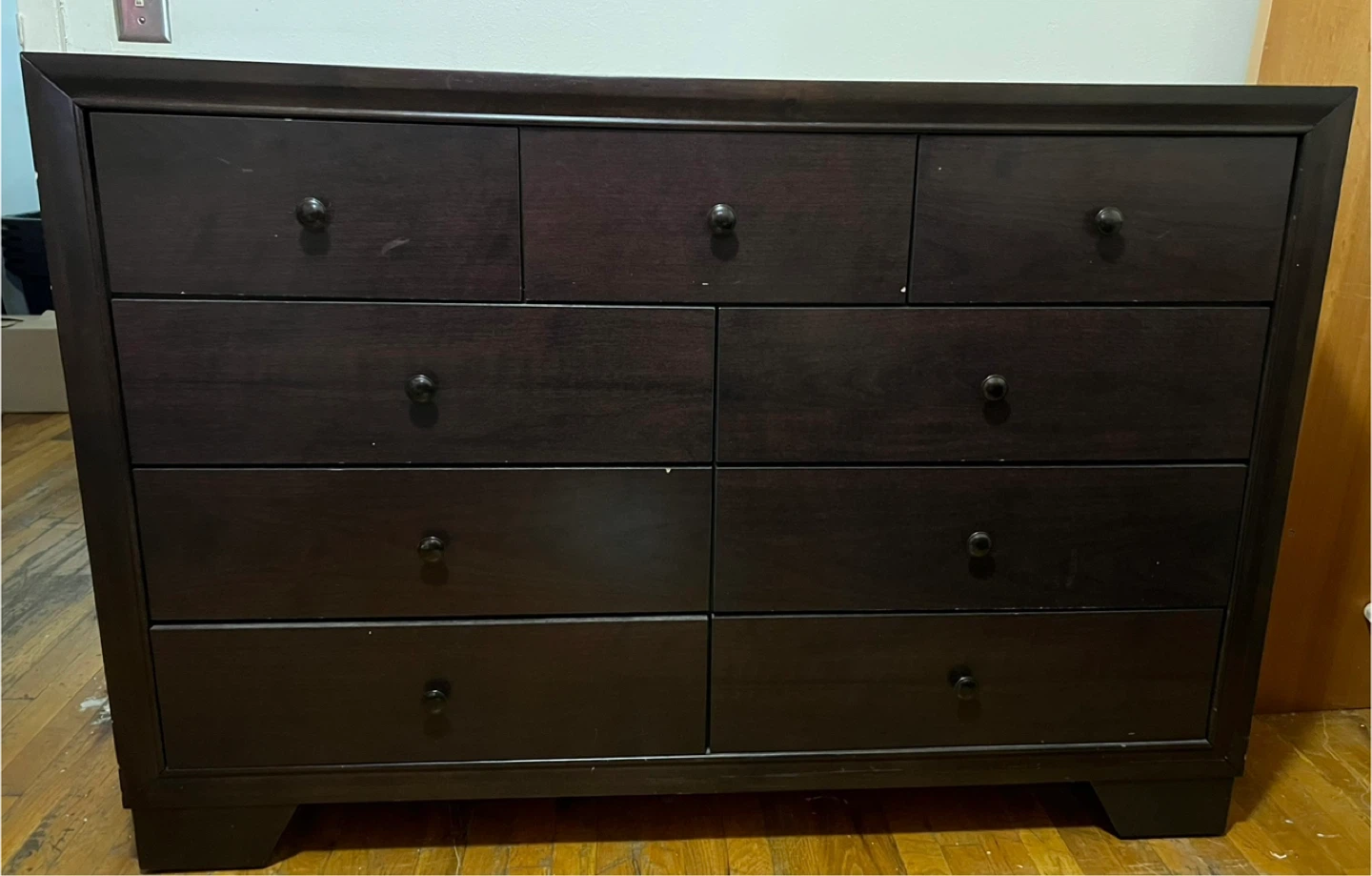 Dark Wood 9-Drawer Dresser - photo 2