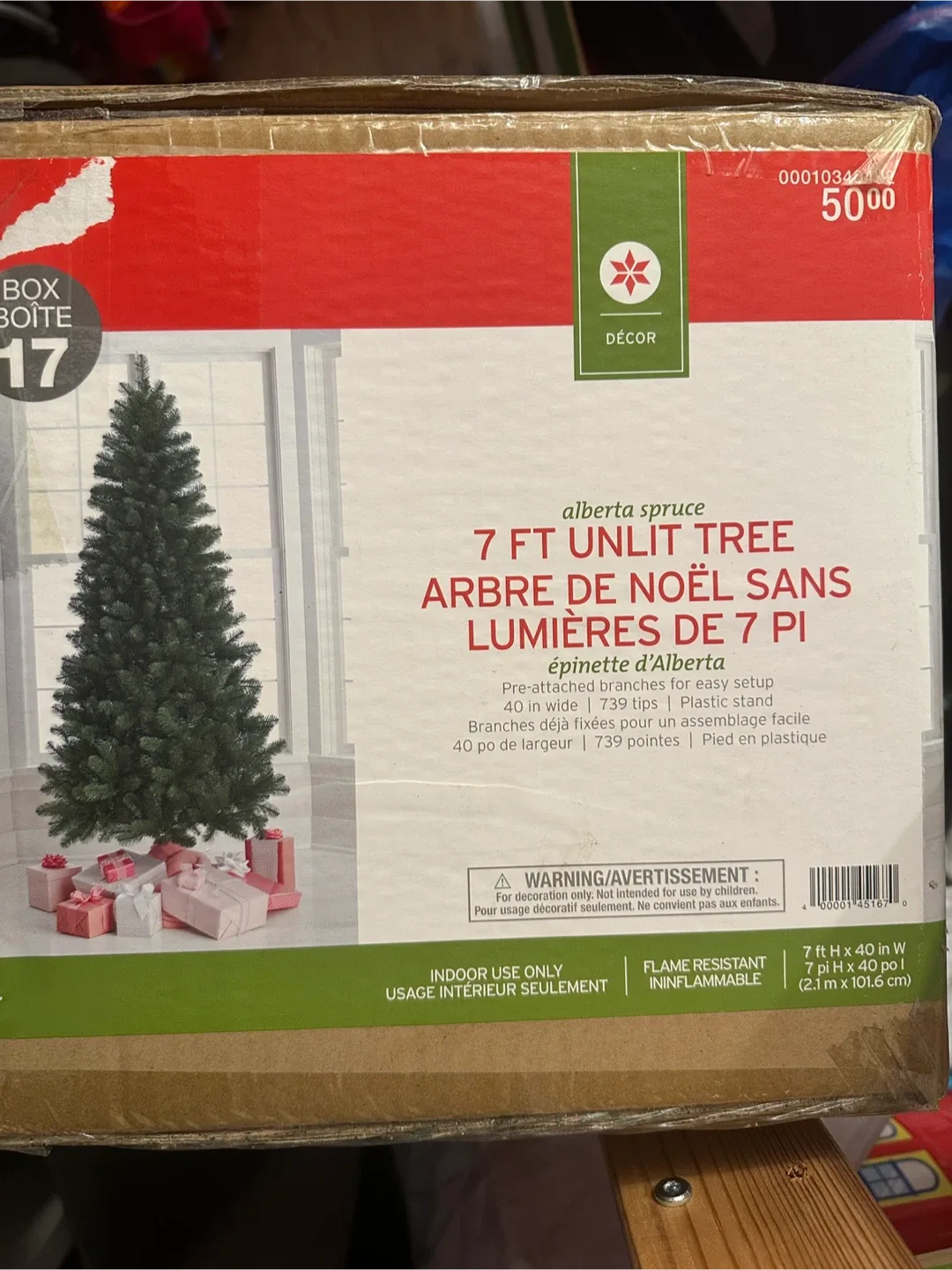 7 FT Christmas Tree - unlit image indicator(2)