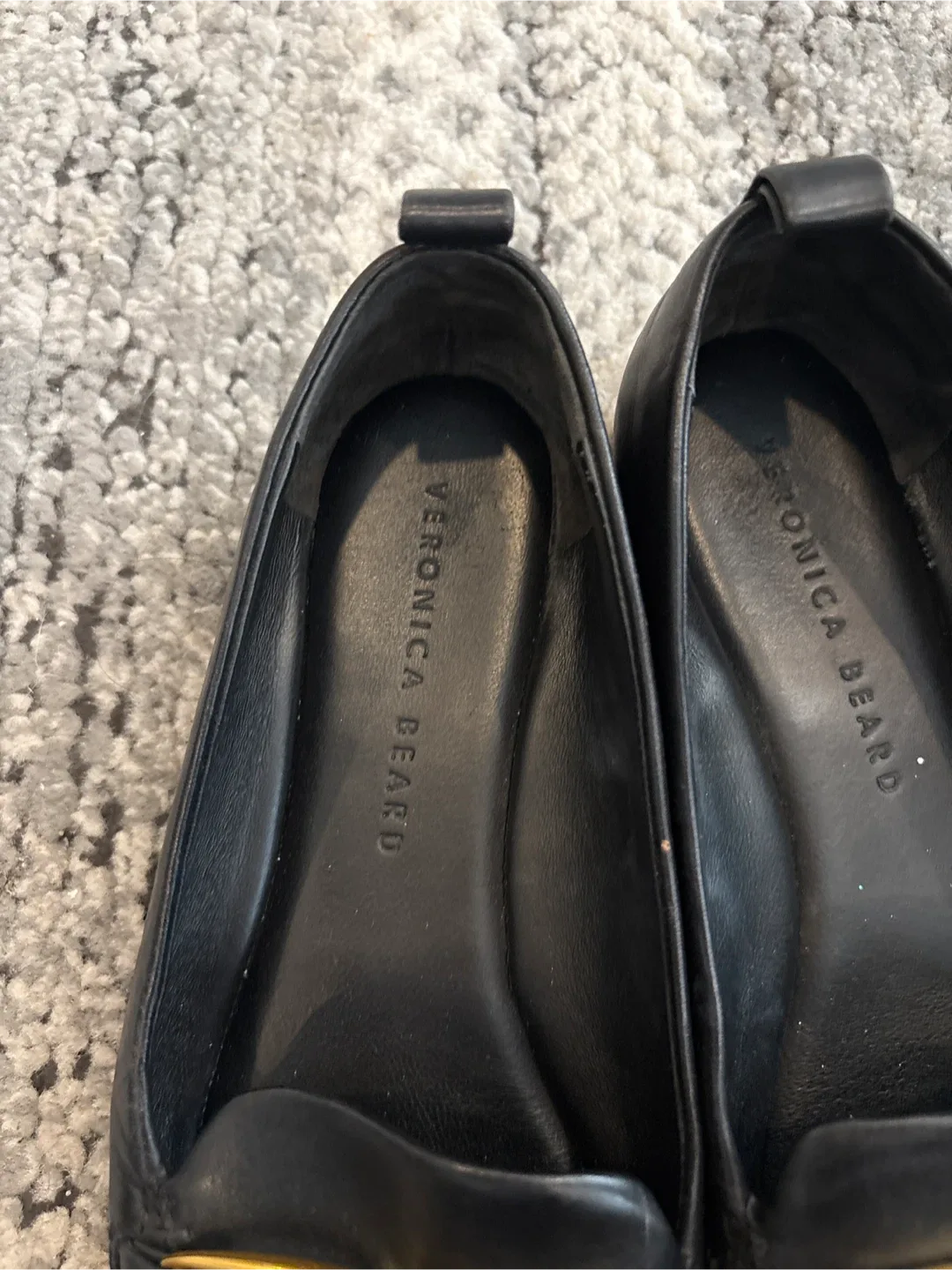 Veronica Beard Black Leather Loafers image indicator(3)