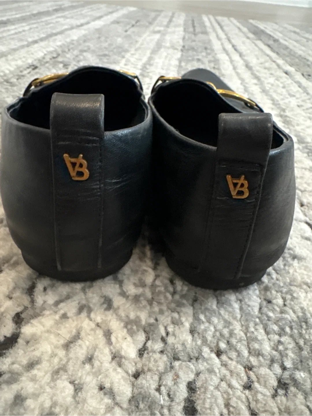 Veronica Beard Black Leather Loafers image indicator(5)