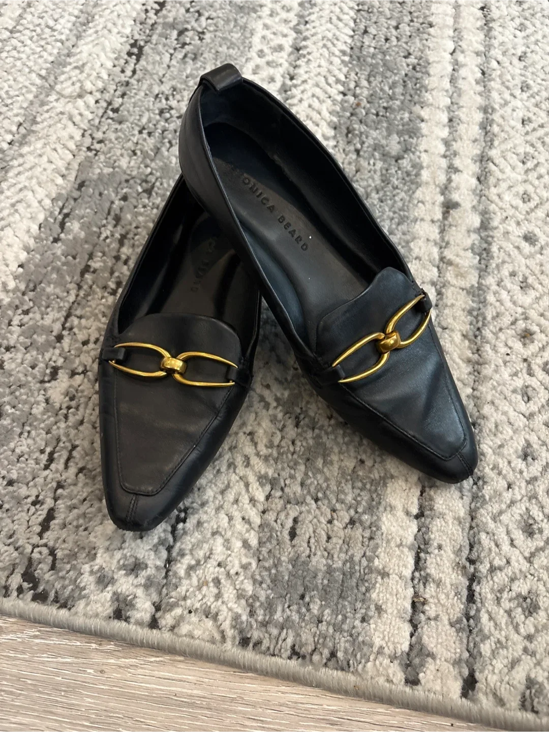 Veronica Beard Black Leather Loafers image indicator(4)