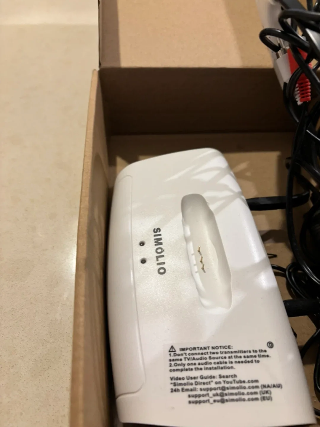 Simolio 2.4GHz Wireless TV Headset SM-823D image indicator(3)