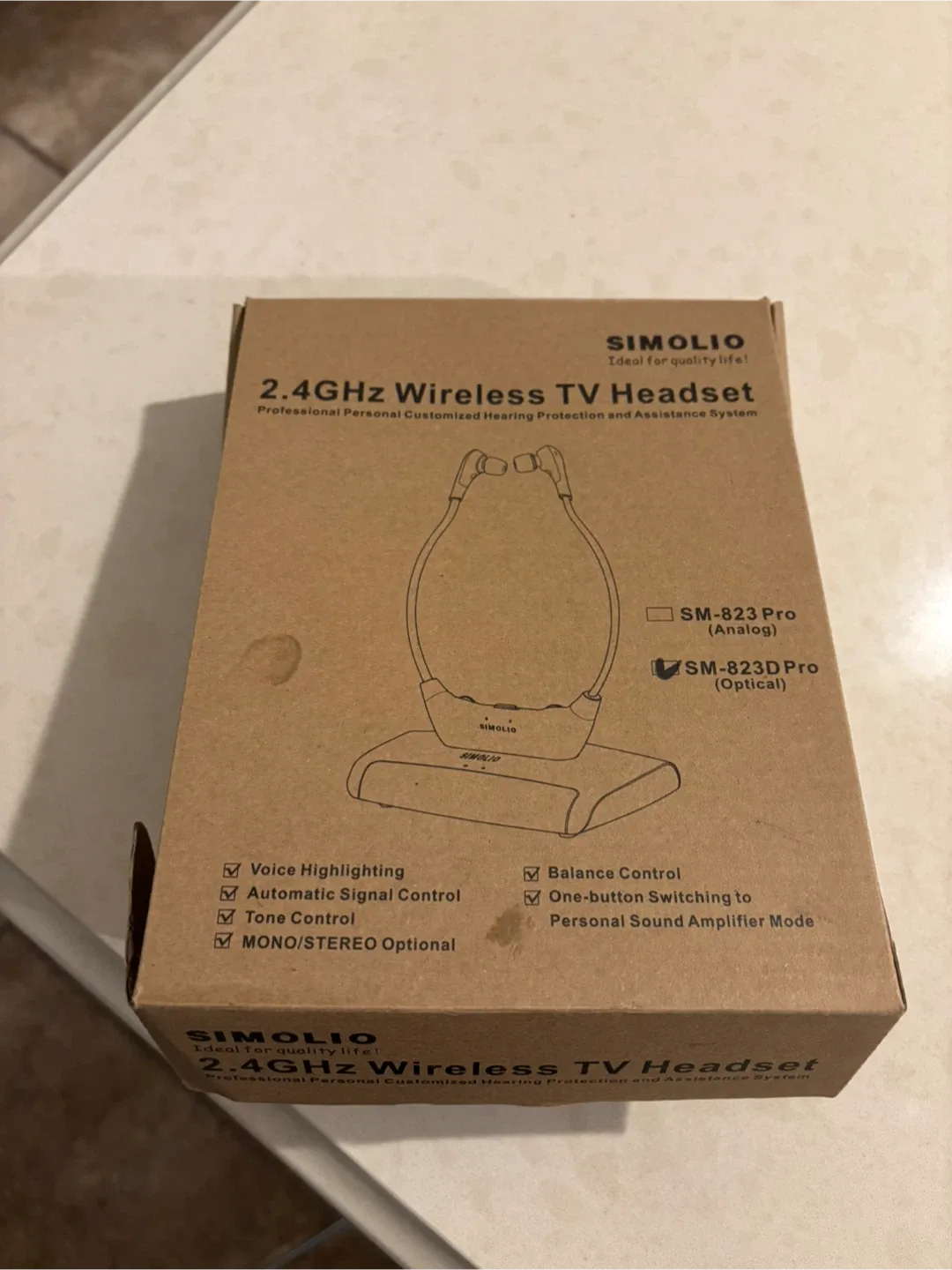 Simolio 2.4GHz Wireless TV Headset SM-823D image indicator(5)