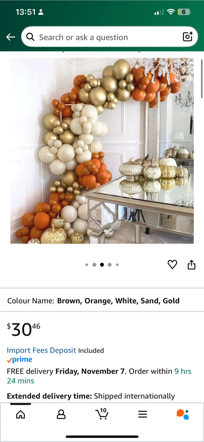 Partycus Orange Balloon Arch Kit - New - photo 4