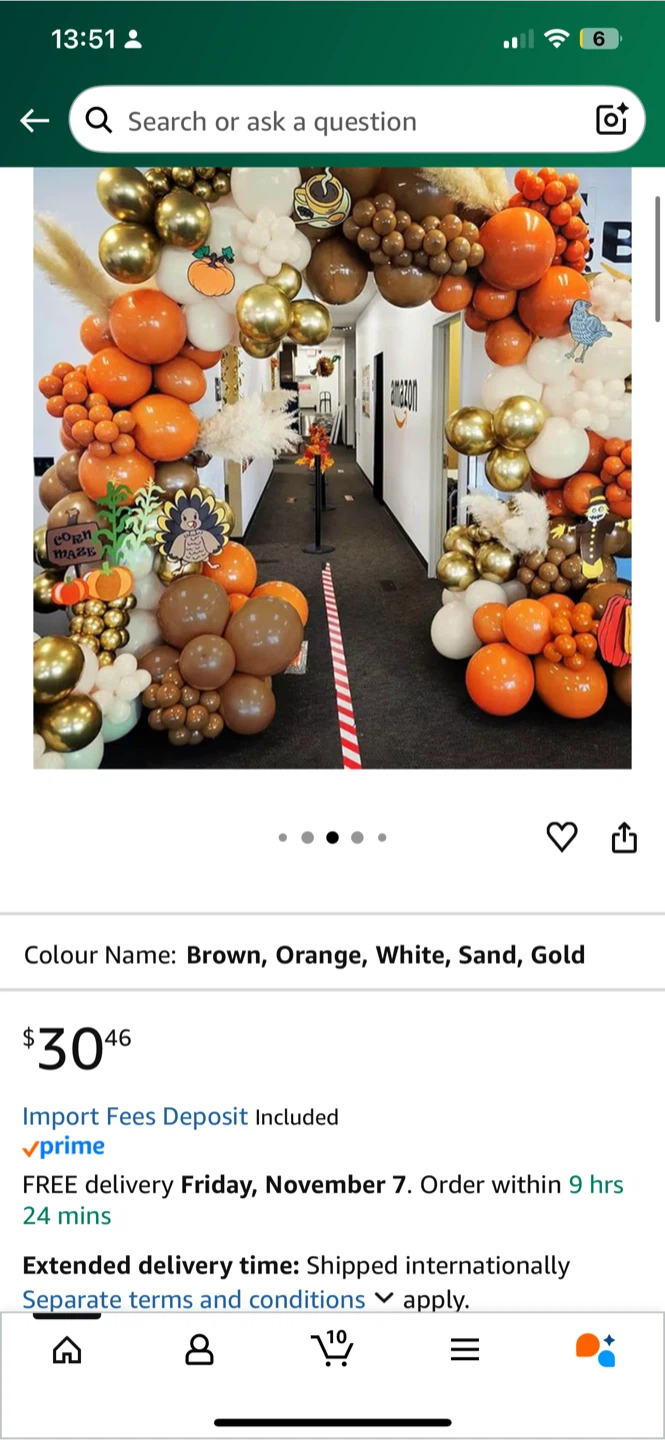 Partycus Orange Balloon Arch Kit - New - photo 2