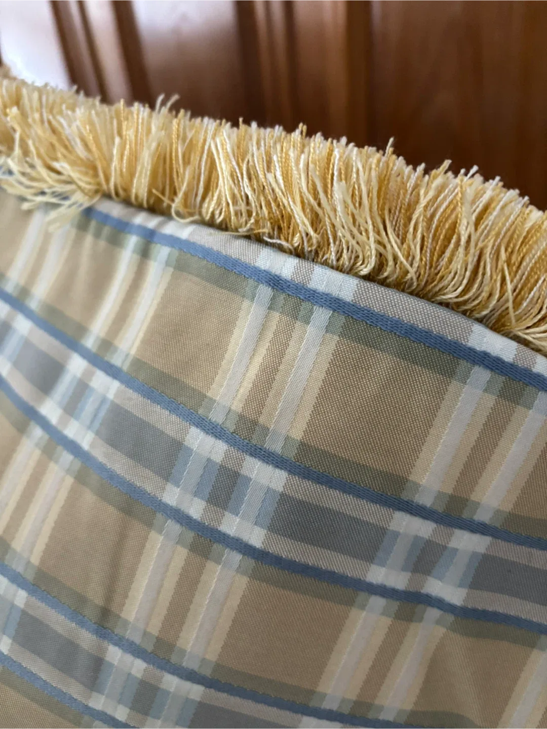 Plaid Throw Pillow with Fringe image indicator(3)