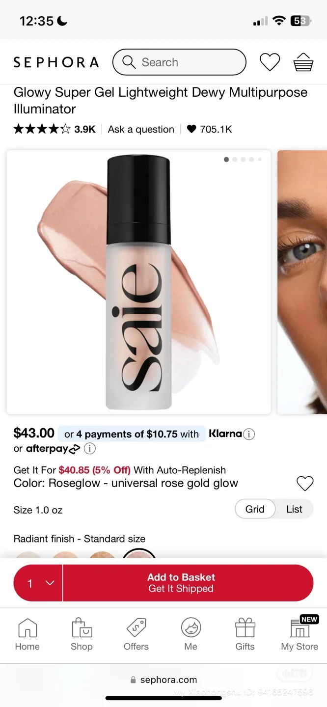 Saie Glowy Super Gel - Roseglow