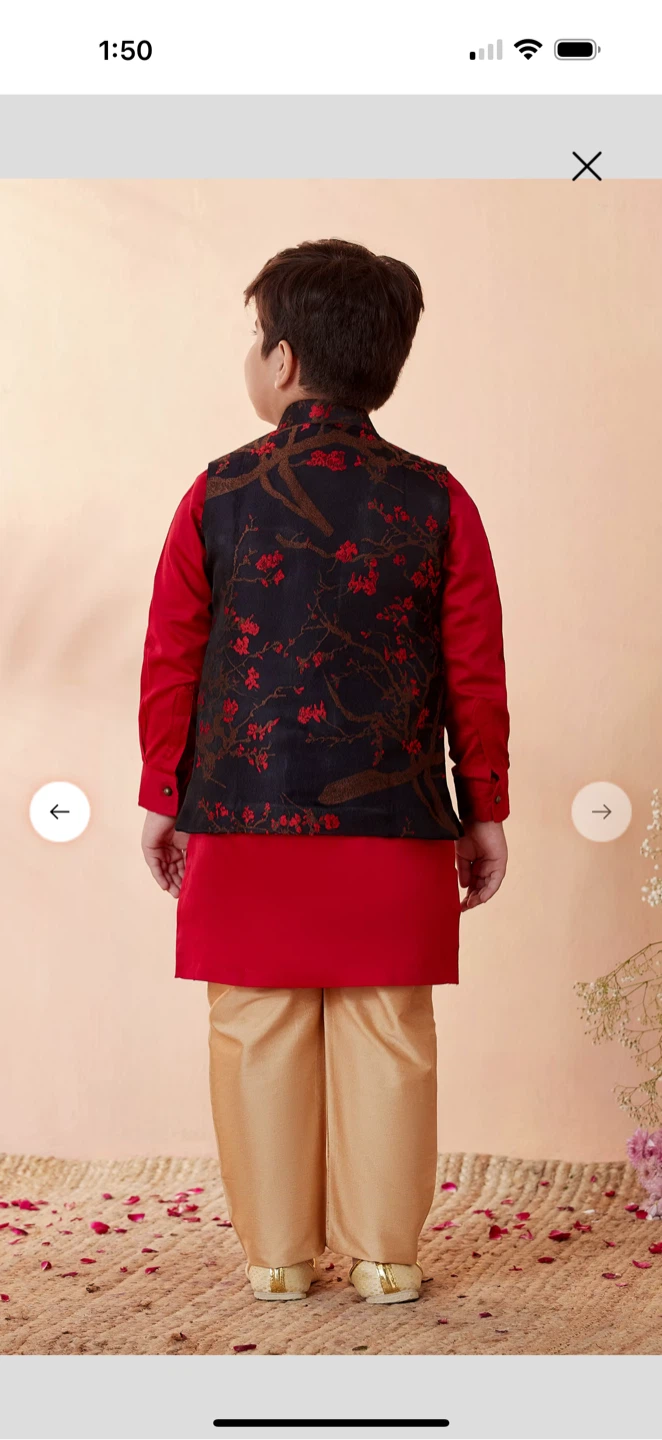 Manyavar Mohey Boys Kurta Jacket Set - photo 3